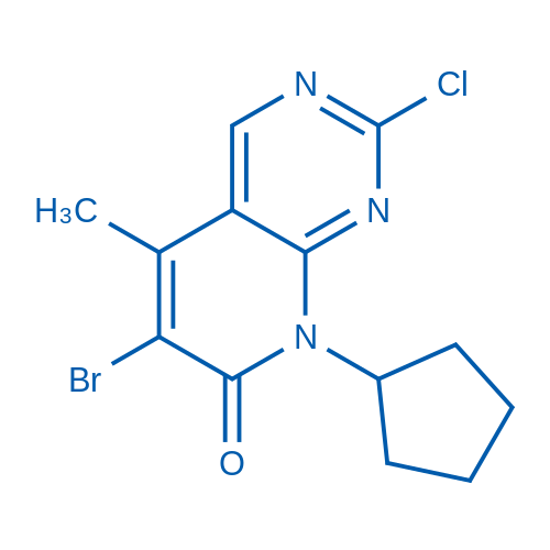 6-broMo-2-chloro-8-cyclopentyl-5-Methylpyrido[2,3-d]pyriMidin-7(8H)-one