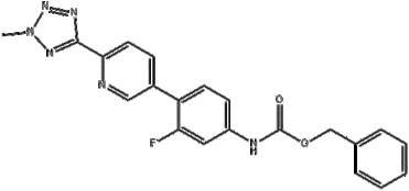 N-(3-fluoro-4-(6-(2-methyl-2h-tetrazol-5-yl)-3-pyridinyl)phenyl)carbamic acid phenylmethyl ester