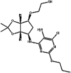 2-[[(3aR,4S,6R,6aS)-6-[[5-amino-6-chloro-2- (propylthio)-4-pyrimidinyl)amino]tetrahydro-2,2-dimethyl