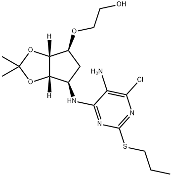 2-[[(3aR,4S,6R,6aS)-6-[[5-amino-6-chloro-2- (propylthio)-4-pyrimidinyl)amino]tetrahydro-2,2-dimethyl