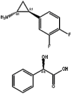 (1R,2S)-2-(3,4-Difluorophenyl)cyclopropanaminium (2R)- hydroxy(phenyl)ethanoate