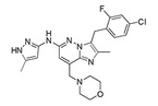 Gandotinib（LY2784544） , 3-(4-chloro-2-fluorobenzyl)-2-methyl-N-(5-methyl-1H-pyrazol-3-yl)-8-(morphol