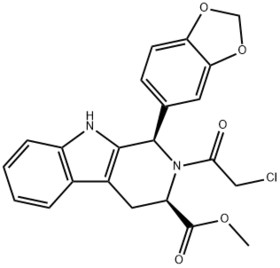 (1R,3R)-methyl-1,2,3,4-tetrahydro-2-chloroacetyl-1-(3,4-methylenedioxyphenyl)-9H-pyrido[3,4-B]indole