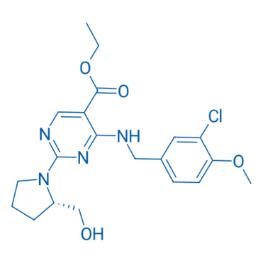 5-Pyrimidinecarboxylic acid, 4-[[(3-chloro-4-methoxyphenyl)methyl]amino]-2-[(2S)-2-(hydroxymethyl)-1