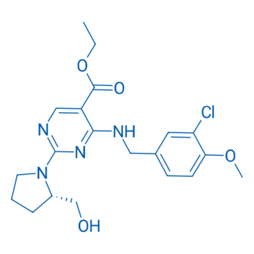 5-Pyrimidinecarboxylic acid, 4-[[(3-chloro-4-methoxyphenyl)methyl]amino]-2-[(2S)-2-(hydroxymethyl)-1