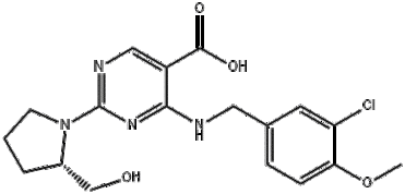 (S)-4-((3-Chloro-4-methoxybenzyl)amino)-2-(2-(hydroxymethyl)pyrrolidin-1-yl)pyrimidine-5-carboxylic 