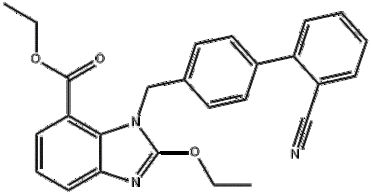 Ethyl-2-ethoxy-1-[[(2'-cyanobiphenyl-4-yl) methyl] benzimidazole]-7-carboxylate