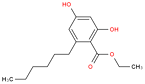 Benzoic acid, 2-hexyl-4, 6-dihydroxy-, ethyl ester