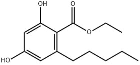 Benzoic acid, 2-heptyl-4, 6-dihydroxy-, ethyl ester