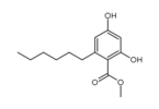 Benzoic acid, 2-hepty1-4, 6-dihydroxy-. methyl ester