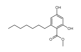 Benzoic acid, 2-heptyl-4, 6-dihydroxy-, methyl ester