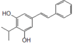 2-(1-methylethyl)-5-[(E)-2-phenylethenyl]benzene-1,3-diol