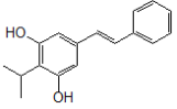 2-(1-methylethyl)-5-[(E)-2-phenylethenyl]benzene-1,3-diol