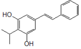 2-(1-methylethyl)-5-[(E)-2-phenylethenyl]benzene-1,3-diol