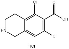 6-Isoquinolinecarboxylic acid, 5,7-dichloro-1,2,3,4-tetrahydro-, hydrochloride (1:1)