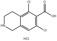 6-Isoquinolinecarboxylic acid, 5,7-dichloro-1,2,3,4-tetrahydro-, hydrochloride (1:1)