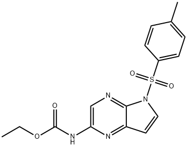 N-[5-[(4-Methylphenyl)sulfony!]-5H-pyrrolo[2,3-b]pyrazin-2-yl]carbamic. acid ethyl ester?