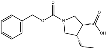 (3R,4S)-4-ethyl-1,3-Pyrrolidinedicarboxylic acid 1-(phenylmethyl) ester 