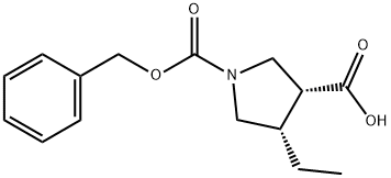 (3R,4S)-4-ethyl-1,3-Pyrrolidinedicarboxylic acid 1-(phenylmethyl) ester 