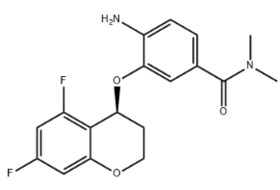 4-amino-3-[[(4S)-5,7-difluoro-3,4-dihydro-2H-1-benzopyran-4-yl]oxy]-N,N-dimethyl-