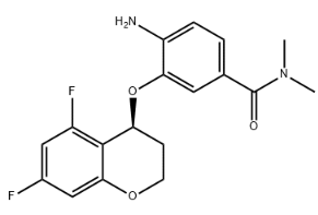 4-amino-3-[[(4S)-5,7-difluoro-3,4-dihydro-2H-1-benzopyran-4-yl]oxy]-N,N-dimethyl-