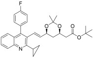 tert-butyl 2-((4R,6S)-6-((E)-2-(2-cyclopropyl-4-(4-fluorophenyl)quinolin-3-yl)vinyl)-2,2-dimethyl- 1