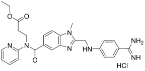 ethyl 3-(2-(((4-carbamimidoylphenyl)amino)methyl)- 1-methyl-N-(pyridin-2-yl)- 1H-benzo[d]imidazole-5