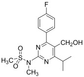 N-(4-(4-fluorophenyl)-5-(hydroxymethyl)-6-isopropylpyrimidin-2-yl)-N-methylmethanesulfonamide