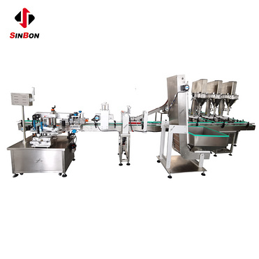 Auto Powder filling capping labeling line