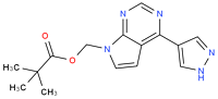 [4-(1H-Pyrazol-4-yl)-7H-pyrrolo[2,3-d]pyrimidin-7-yl]methyl pivalate