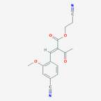 (Z)-2-cyanoethyl 2-(4-cyano-2-methoxybenzylidene)-3-oxobutanoate