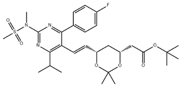 tert-Butyl 6-[(1E)-2-[4-(4-fluorophenyl)-6-(1-methylethyl)-2-[methyl(methylsulfonyl)amino]-5-pyrimid