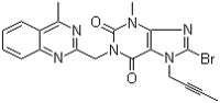 1-[(4-methylquinazolin-2-yl)methyl]-3-methyl-7-(2-butyn-1-yl)-8-bromoxanthine