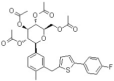 (2R,3R,4R,5S,6S)-2-(acetoxymethyl)-6-(3-((5-(4-fluorophenyl)thiophen-2-yl)methyl)-4- methylphenyl)te