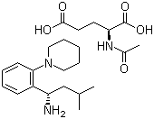 (S)-3-Methyl-1-(2-piperidinophenyl) butylamine N-acetylglutamate salt
