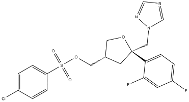 4-Chloro-benzenesulfonic acid 5-(2,4-difluoro-phenyl)-5-[1,2,4]triazol-1-ylMethyl-tetrahydro-furan-3