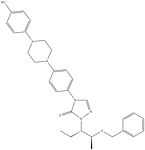 2-[(1S,2S)-1-ethyl-2-bezyloxypropyl]-2,4-dihydro-4-[4-[4-(4-hydroxyphenyl)-1-piperazinyl]phenyl]- 3H