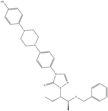 2-[(1S,2S)-1-ethyl-2-bezyloxypropyl]-2,4-dihydro-4-[4-[4-(4-hydroxyphenyl)-1-piperazinyl]phenyl]- 3H