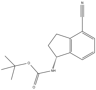 (S)-tert-butyl (4-cyano-2,3-dihydro-1H-inden-1-yl)carbamate