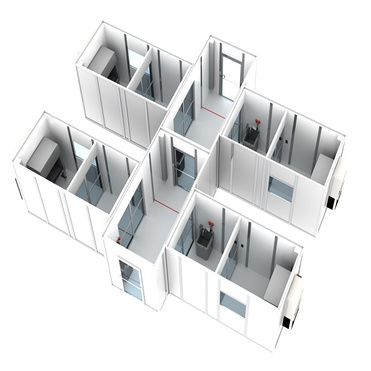 Thermal Insulation Fire Resistance Modular Cleanroom Sandwich Wall Panel System