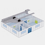 Cleanroom System Hospital Steel Clean Roomdoor Support for Custom Doors