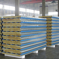 Color Steel Insulated Rockwool Sandwich Panel with PIR Siding for Roof and Wall