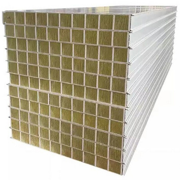 50mm 100mm Rockwool Insulated Sandwich Board Magnesium Oxide MGO Fireproof Panel for Wall Ceiling Pa