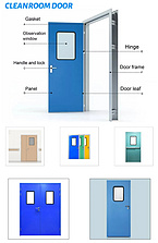 Hospital Metal Fire Steel Fire Rated Hotel Swing Cleanroom steel Door