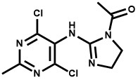 1-Acetyl-N-(4,6-dichloro-2-methyl-5-pyrimidinyl)-4,5-dihydro-1H-imidazol-2-amine