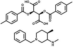 (2R,3R)-2,3-Bis[(4-methylbenzoyl)oxy]butanedioic acid compd. with (3R,4R)-N,4-dimethyl-1-(phenylmeth