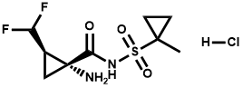 (1R,2R)-1-Amino-2-(difluoromethyl)-N-[(1-methylcyclopropyl)sulfonyl]cyclopropanecarboxamide hydrochl