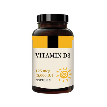 Olive oil vitamin D3 softgels