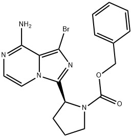 (2S)-2-(8-amino-1-bromoimidazo[1,5-a]pyrazin-3-yl)-1-Pyrrolidi necarboxylic acid phenylmethyl ester