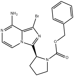 (2S)-2-(8-amino-1-bromoimidazo[1,5-a]pyrazin-3-yl)-1-Pyrrolidi necarboxylic acid phenylmethyl ester